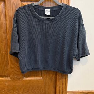 Offline by Aerie Women’s Waffle Knit Cropped Top Large Athleisure Streetwear